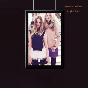 Suspension murale double face en aluminium LED magnétique pour vitrine immobilière Panneau d'affichage A0A1A2A3B0B1B2B3 pour publicité réelle - Product Image 4