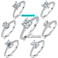 Nouvelle bague de fiançailles en moissanite 2024, bague de mariage en moissanite pour femme en argent sterling 925 avec certificat GRA