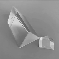 Offre spéciale, lentilles de projecteur en verre de silice fondue optique personnalisable OEM, prisme à angle droit à 60 degrés, motif plat triangulaire
