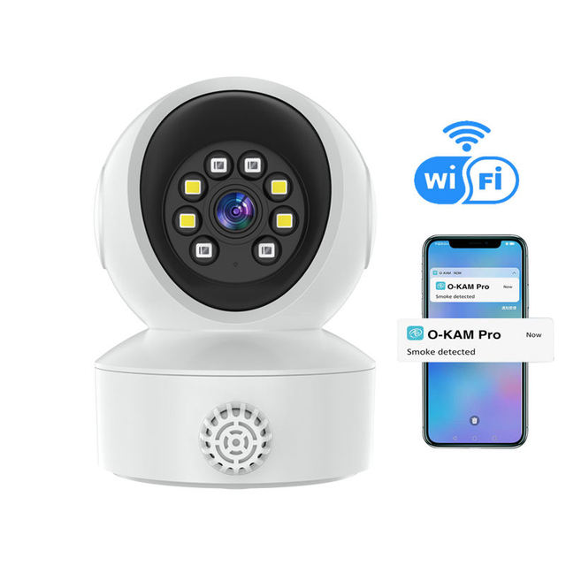 New Design Indoor Home Security Wireless Color Night Vision Smoke Gas Detector Alarm Fire Accident Prevention Wifi Camera