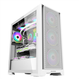 Funda compacta para PC para juegos SNOWMAN con sistema de refrigeración eficiente de vidrio templado y ventiladores RGB para una experiencia de juego inmersiva - Product Image 1