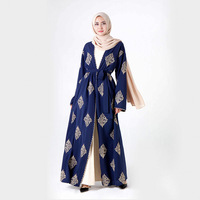 Vêtements islamiques pour femmes, arabe, Jubah, mode Dubaï, abaya de haute qualité avec broderie dorée, robe cardigan