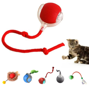 Nouveau jouet intelligent pour animaux de compagnie 360 ° corde interactive automatique jouets interactifs pour <span class=keywords><strong>chat</strong></span> avec chien balle intelligente jouet chargeur USB balle roulante pour chats - Product Image 1