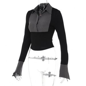 長袖ストライプブラウス女性服 - Product Image 5
