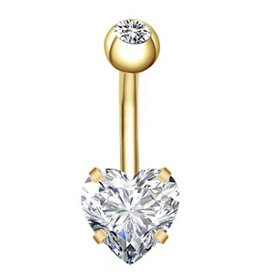 Anillo de <span class=keywords><strong>Ombligo</strong></span> Rui Qian <span class=keywords><strong>Dorado</strong></span> Brillante de Estilo Simple con Circón, Joyería de Acero Inoxidable para <span class=keywords><strong>Piercing</strong></span> Corporal para Mujer - Product Image 5