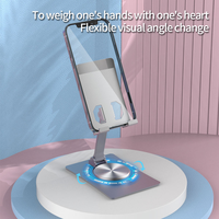 Support de téléphone portable universel à rotation 360°, en alliage d'aluminium, pliable et réglable, pour tablette, support de bureau réglable