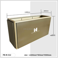 Jardinière rectangulaire en acier inoxydable avec revêtement en poudre durable, personnalisée pour restaurant, balcon extérieur, jardin, pots de fleurs
