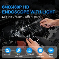 Caméra endoscopique industrielle portable IP67 3-en-1 mini USB pour inspection de tuyaux et égouts, compatible Android et PC