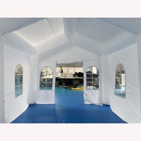 Tente Gonflable LED Portable Blanche en PVC Imperméable pour Événements Extérieurs, Mariages et Fêtes – Location ou Vente