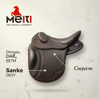 Selle de cheval en cuir Premium Endurance Modèle One pour la pratique du dressage longue distance Noir Brun