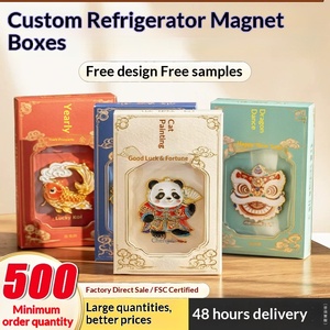 Custom Fridge Magnet <b>Boxes</b> with Window for Souvenirs and Landmarks <b>White</b> Card Stock - Product Image 2