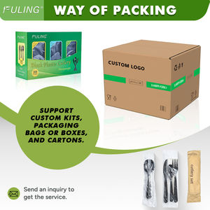 Ensemble de couteaux, fourchettes et cuillères jetables FULING en plastique PP lourd, vaisselle jetable - Product Image 5