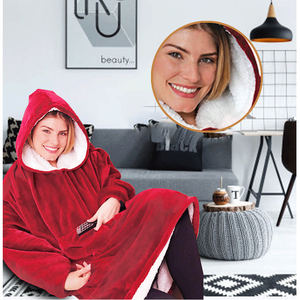 Sweat à capuche pour adulte, couverture en microfibre, pull chaud d'intérieur, vente en gros, 2020 - Product Image 4