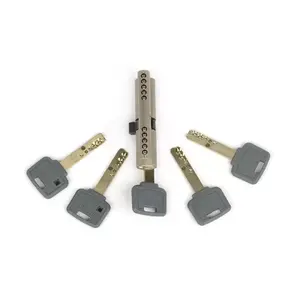 Cilindro de cerradura de muesca de puerta de acero, engranaje de alta calidad, 7x7, antiperforación, latón, 10 dientes - Product Image 4