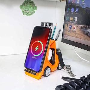 Regalos Personalizados para Empresas de Logística 2025, Cargador Inalámbrico para iPhone con Luz Nocturna LED, Cargador Inalámbrico 3 en 1 con Diseño de Montacargas - Product Image 6