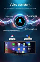 10,26 Zoll 4K 3840*2160p Dashcam mit Carplay & Android Auto, Armaturenbrett-Videoaufzeichnung, WLAN, Schleifenaufnahme, Smartphone-App, Auto-DVR