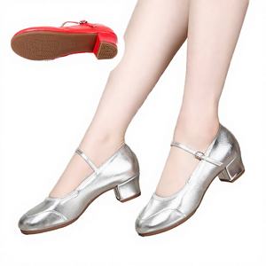 Chaussures de danse latine Cai pour femmes, à bout fermé, talon compensé de 4 cm, en PU, pour l'été - Product Image 2