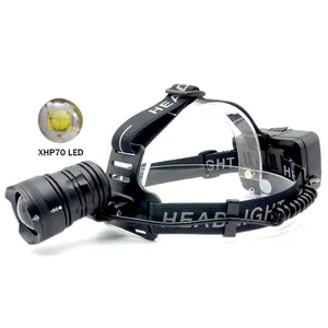 Hàng Mới Về Đèn Pha USB Sạc Không Thấm Nước 6800Lumens Zoom XHP70 Đèn Pha Led Công Suất Cao