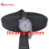 Stock plaine plat 20mm 25mm 32mm 38mm 50mm sangle en nylon noir pour sacs à bandoulière