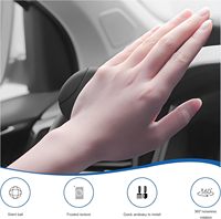 Muchi ABS Bola Penunjang Kemudi Mobil Anti-selip Tahan Air Pengganti Penguat Universal Aksesoris Spinner Otomotif Hitam