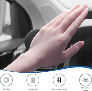 <span class=keywords><strong>Muchi</strong></span> ABS - Bola de Asistencia para Volante de Coche, Antideslizante, Impermeable, Repuesto Universal, Accesorios Giratorios para Automóvil, Color Negro - Product Image 4