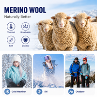 Chaussettes de ski en laine mérinos personnalisées avec coussinets épais en tissu éponge pour hommes, chaussettes chaudes pour la randonnée et les sports, conçues pour les activités de plein air en hiver