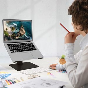 IDock Bureaux ergonomiques pour ordinateur <span class=keywords><strong>portable</strong></span> à hauteur réglable et stable, <span class=keywords><strong>support</strong></span> pour ordinateur <span class=keywords><strong>portable</strong></span> <span class=keywords><strong>ventilé</strong></span>, <span class=keywords><strong>support</strong></span> pour bureau - Product Image 5