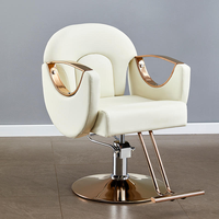 Chaise de salon inclinable Baasha tendance avec pompe hydraulique, chaise de coiffeur durable pour salon de coiffure