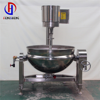 Marmite mélangeuse basculante à vapeur à double enveloppe FS pour la transformation alimentaire, en acier inoxydable 304, entièrement automatique, multifonction, grande capacité