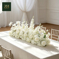 Décoration de table en fleurs artificielles roses rouges romantiques modernes pour les fêtes et les événements