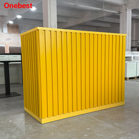 Îlot de cuisine compact en pierre de surface solide jaune, design de comptoir de bar pour la maison et les restaurants
