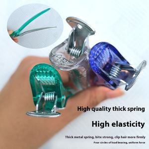 Clips de peinado sin costuras de 14cm, horquillas multiusos y pinzas de cristal para uso en salón para seccionamiento de flequillo - Product Image 4