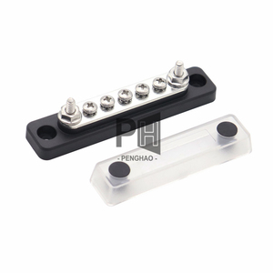 Bus Bar 12V 150A <span class=keywords><strong>Mini</strong></span> phân phối điện khối Bìa bao gồm 4X 5/16 bài viết cho biển ô tô năng lượng mặt trời Heavy Duty thiết kế nhỏ gọn - Product Image 1
