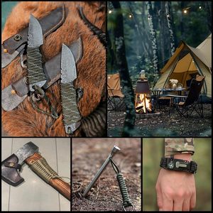 Cuerda de Paracord 550 para Supervivencia, Cuerda de Poliéster de 10 Hilos, Cuerda de Paracaídas con Línea de Pesca Integrada, Incluye Iniciador de Fuego 4 en 1 - Product Image 6