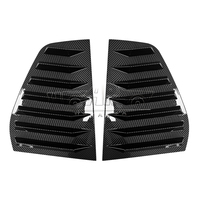 Haosheng Garniture de persienne de fenêtre de voiture Accessoires extérieurs Obturateur arrière en fibre de carbone ABS Couvercle de ventilation latéral pour VW Golf BMW Audi