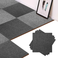 Dalles de moquette modulaires de haute qualité pour salle de conférence, en bitume et PP, dalles de moquette carrées à emboîtement, moquette de bureau commerciale, 50x50