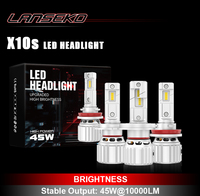Ampoules de phare LED X10S super lumineuses 9006 HB4 9005 avec puce LED GC-7535 10000LM Tube en cuivre PCB 12V 24V pour ampoule de phare de voiture