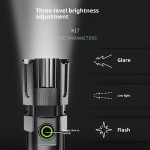 ไฟฉาย LED พกพาแบบซูมได้ กันน้ำ ชาร์จไฟได้ ตัวเรือน ABS สว่างพิเศษ คุณภาพโรงงาน - Product Image 2