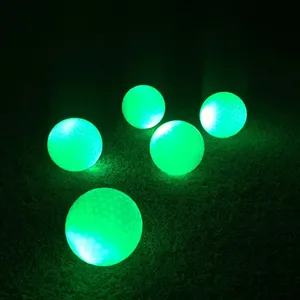 Pallina da Golf logo personalizzato LED illuminano palline da Golf bagliore Ultra luminoso nel buio notte palline da Golf