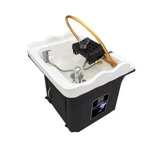 Ensemble de mobilier de salon de coiffure au design moderne, bac à shampoing portable avec chauffage pour salons de beauté - Product Image 1