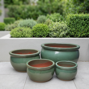 High Quality Chau Viet Pottery Vietnamese Ceramic Glazed Modern Flower <b>Pots</b> <b>Large</b> Jade Home Hotel Shopping Mall Garden Use - Product Image 3