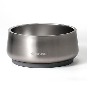 Grosir 304 Stainless Steel Macaron warna besar pengumpan anjing & mangkuk makanan hewan peliharaan bulat - Product Image 3