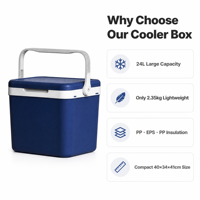 Glacière à roulettes isolée Coleman Xtreme |   Pour le camping, la plage, les pique-niques et les activités de plein air, conserve la glace jusqu'à 4 jours |   24L
