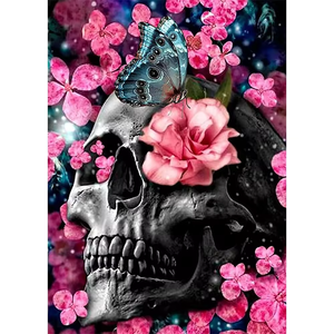 Kits de peinture au diamant fleur et papillon au design unique pour adultes - Product Image 1