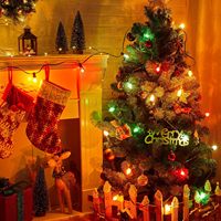 Bombilla de luz LED de Navidad multicolor impermeable E12 Base de candelabro C7 interior/exterior IP65 reemplazo perfecto para exterior interior