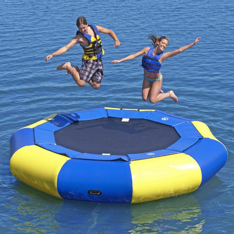 Hot sale inflatable dbx water trampoline with electric pump