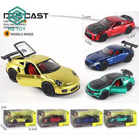 HS TOY Maßgefertigte 1/36 Druckguss-Modellautos Spielzeug aus Legierung mit Öffnenden Türen und Rückziehfunktion Simulierte Metallfahrzeuge für Tortendekoration