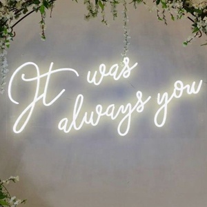Design libre Vente en gros Personnalisé Joyeux Anniversaire Acrylique Led Néon Signe C'était toujours vous Enseignes Néon d'extérieur - Product Image 2