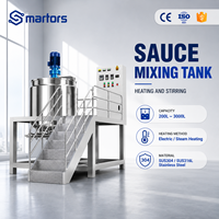 Mélangeur automatique de détergent liquide haute efficacité 500L, cuve de mélange en acier inoxydable pour la fabrication de savon liquide vaisselle