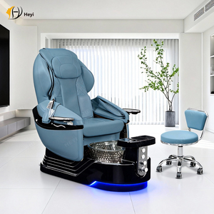 Sillón de Pedicura para Salón de Belleza con Reposapiés y Respaldo Ajustable, Silla de Pedicura con Sistema de Hidromasaje - Product Image 1
